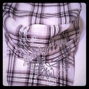 Harley-Davidson Womens Plaid Rhinestone Flat Top